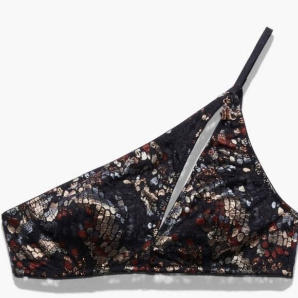 NWT Savage X Fenty Cold-Hearted Snake Asymmetrical Lace Bralette SZ Medium - Picture 3 of 9